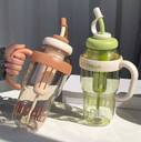 Colored Ice Bottle with Straw