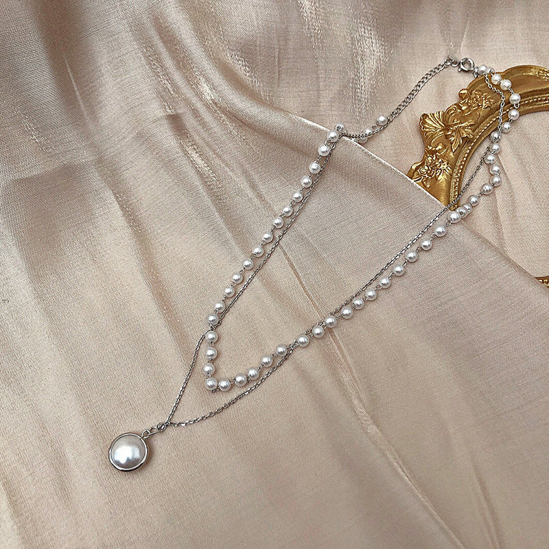 Chain pearl necklace