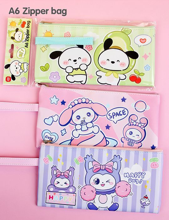 Kuromi A6 Zipper Bag