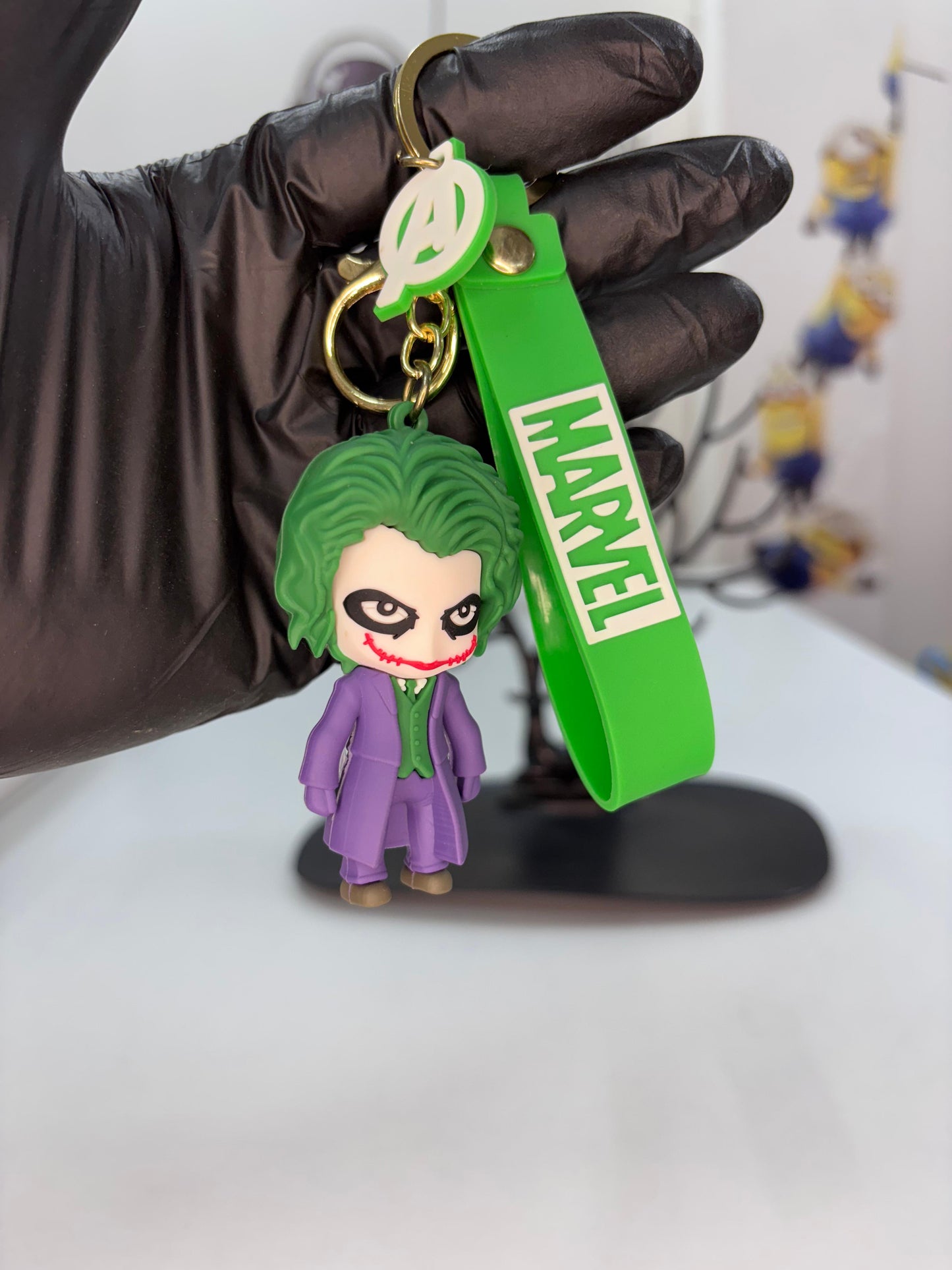 World famous Villain Joker Blue 3D keychain Key Chain