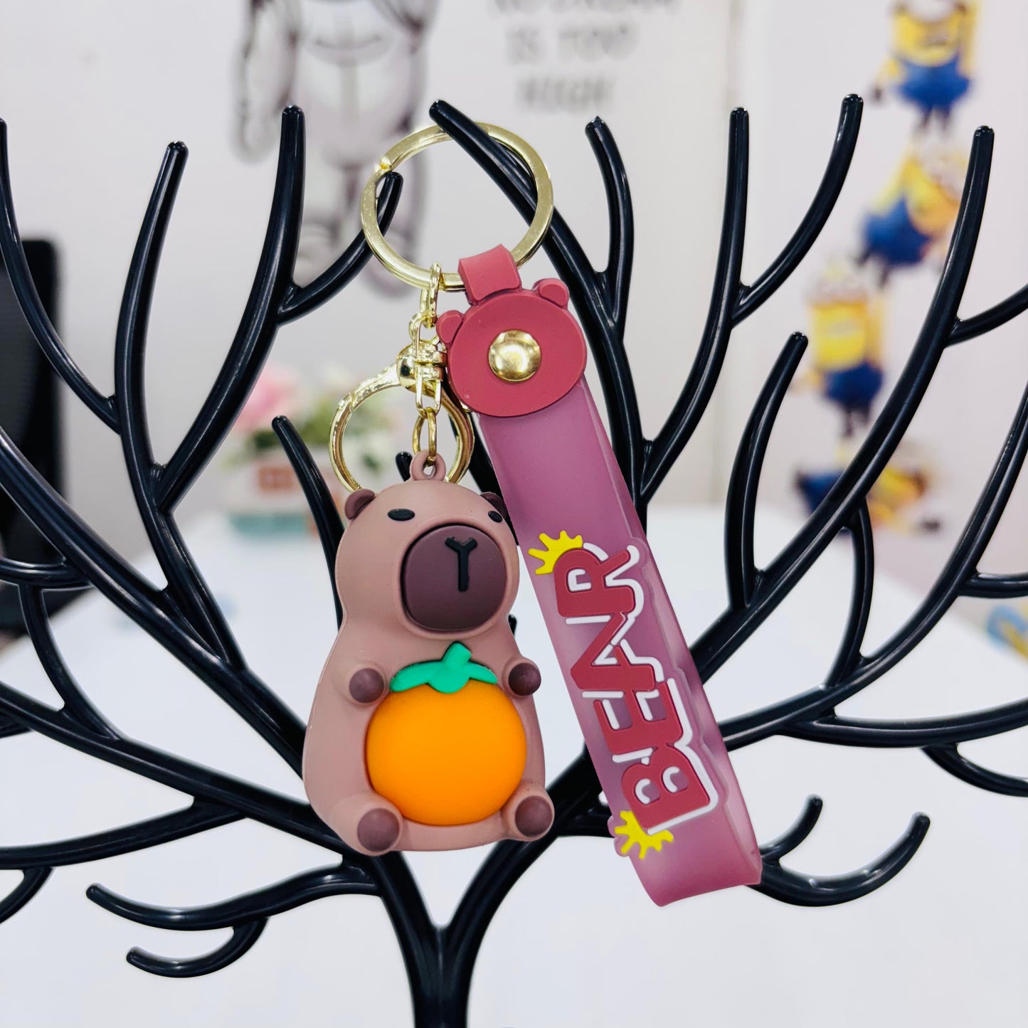 Cabybara Light 3D Rubber Keychain