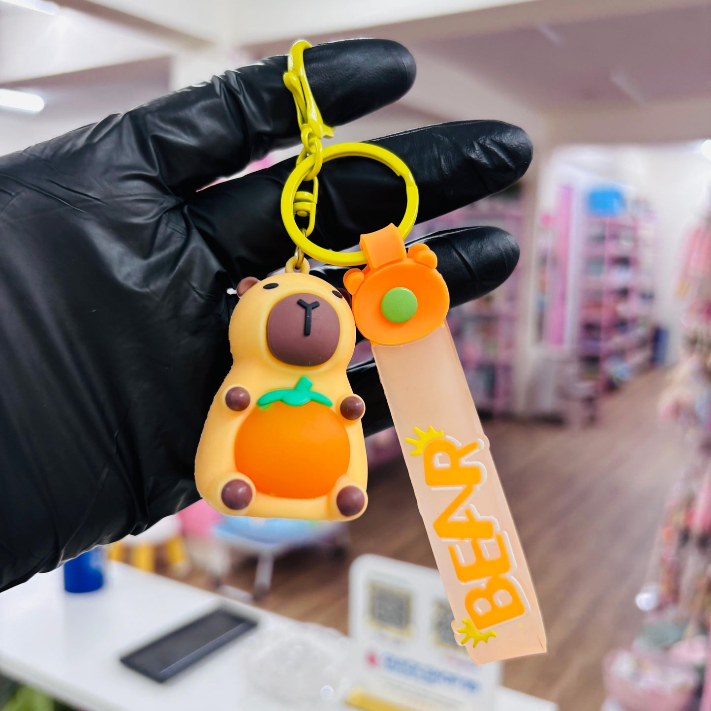 Cabybara Light 3D Rubber Keychain