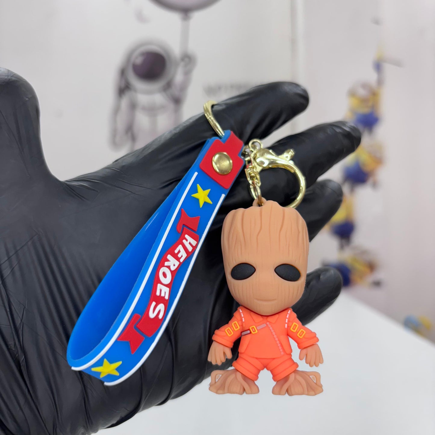 Groot Superhero 3D Keychain