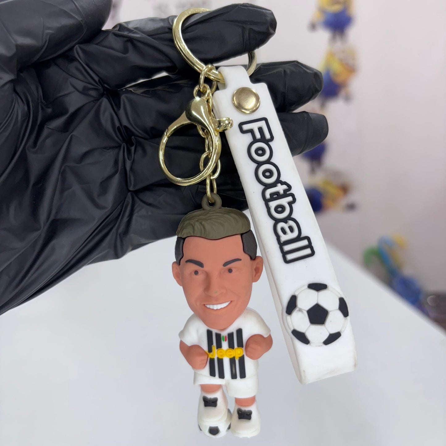 Ronaldo 3D Rubber Keychain
