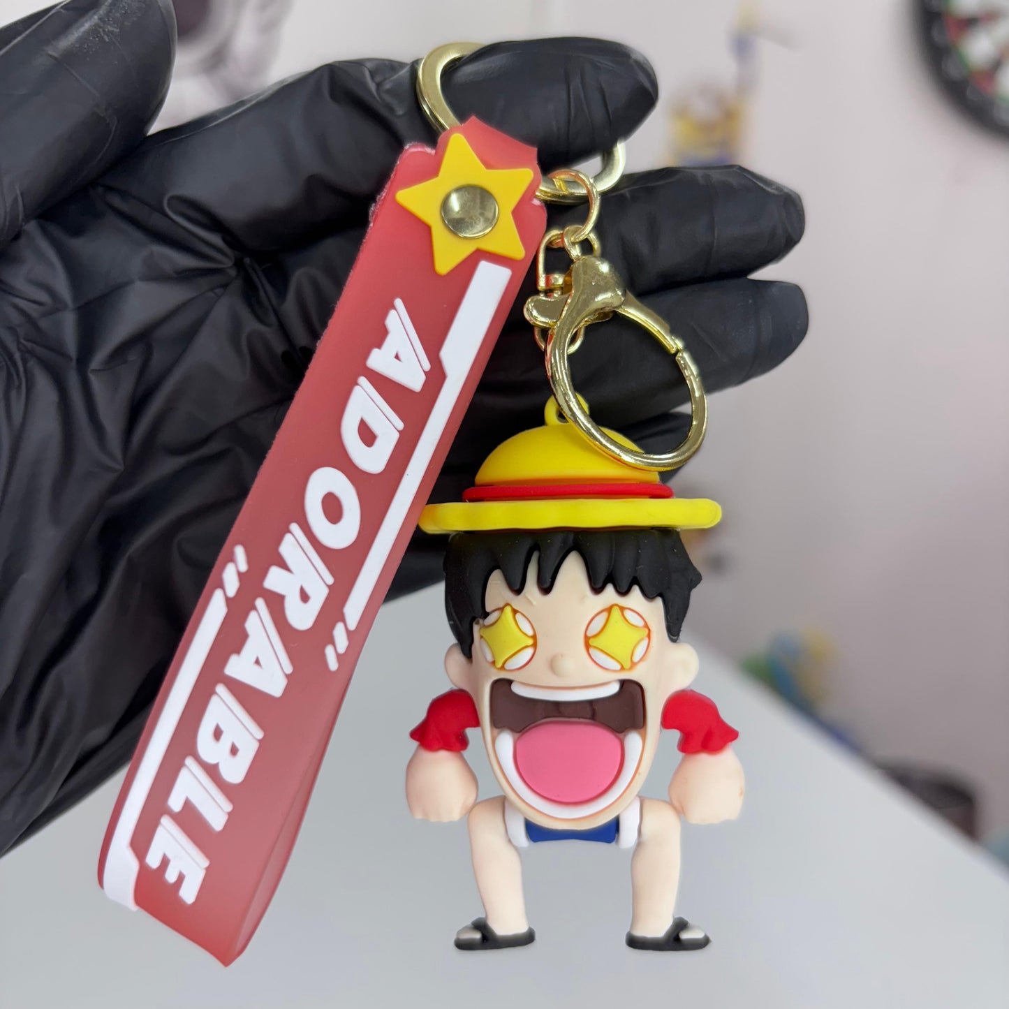 Luffy Sillcon 3D Keychain