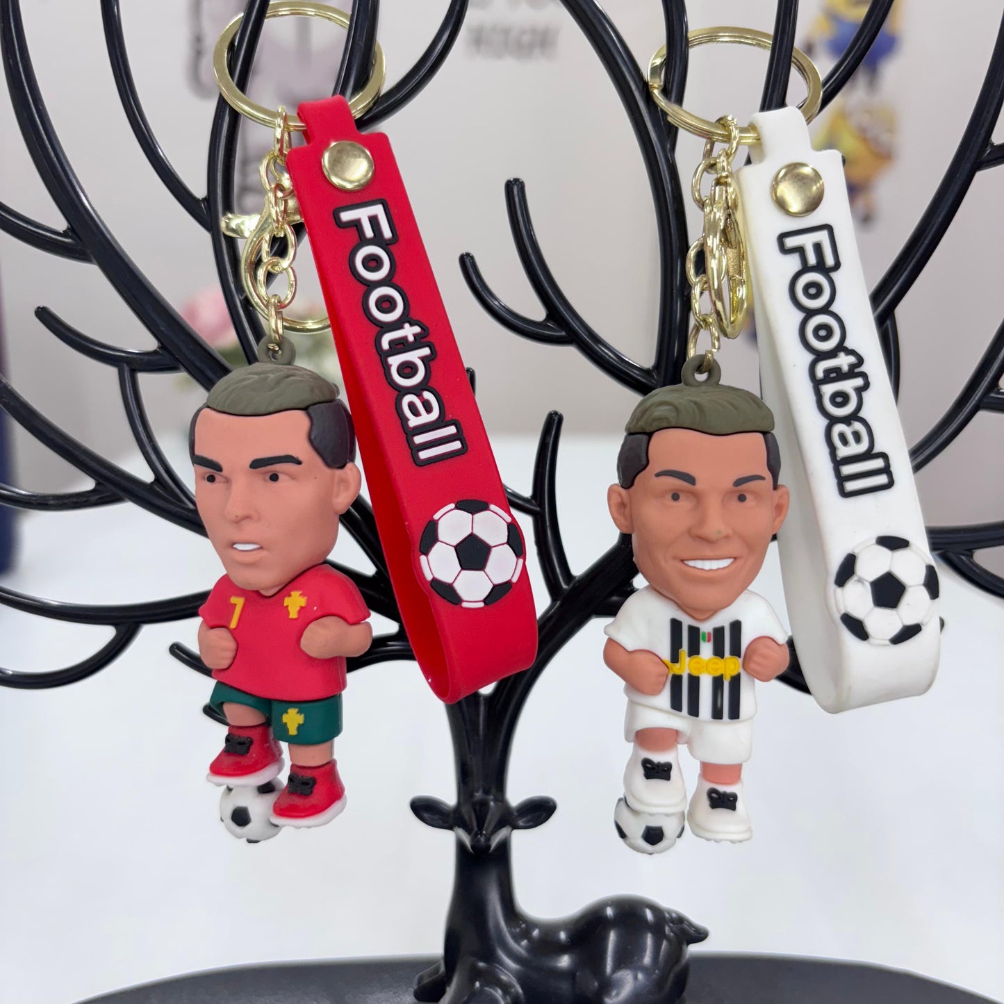 Ronaldo 3D Rubber Keychain