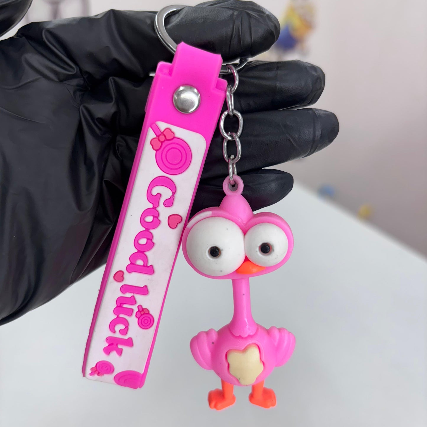 Good Luck Ostrich Keychain