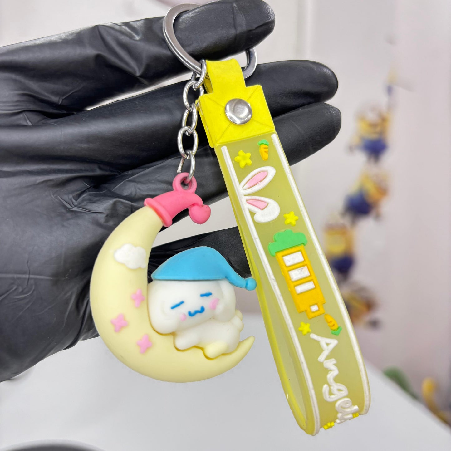 Kitty Moon Keychain