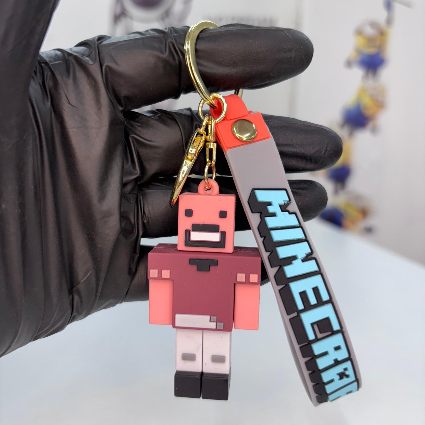 Minecraft 3D Keyring & Quirky Bag Charm