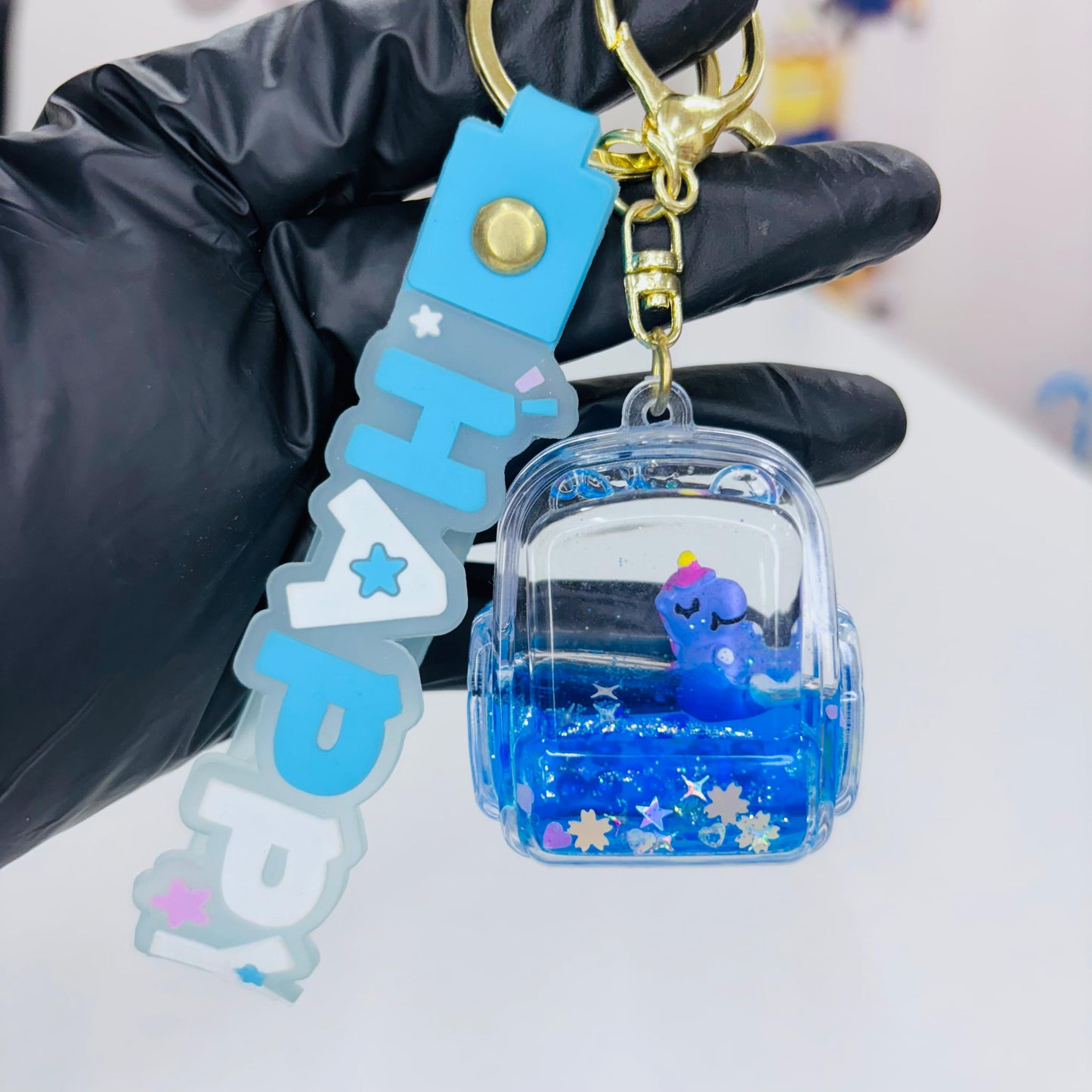 Mini Bag shape Glitter Keychain