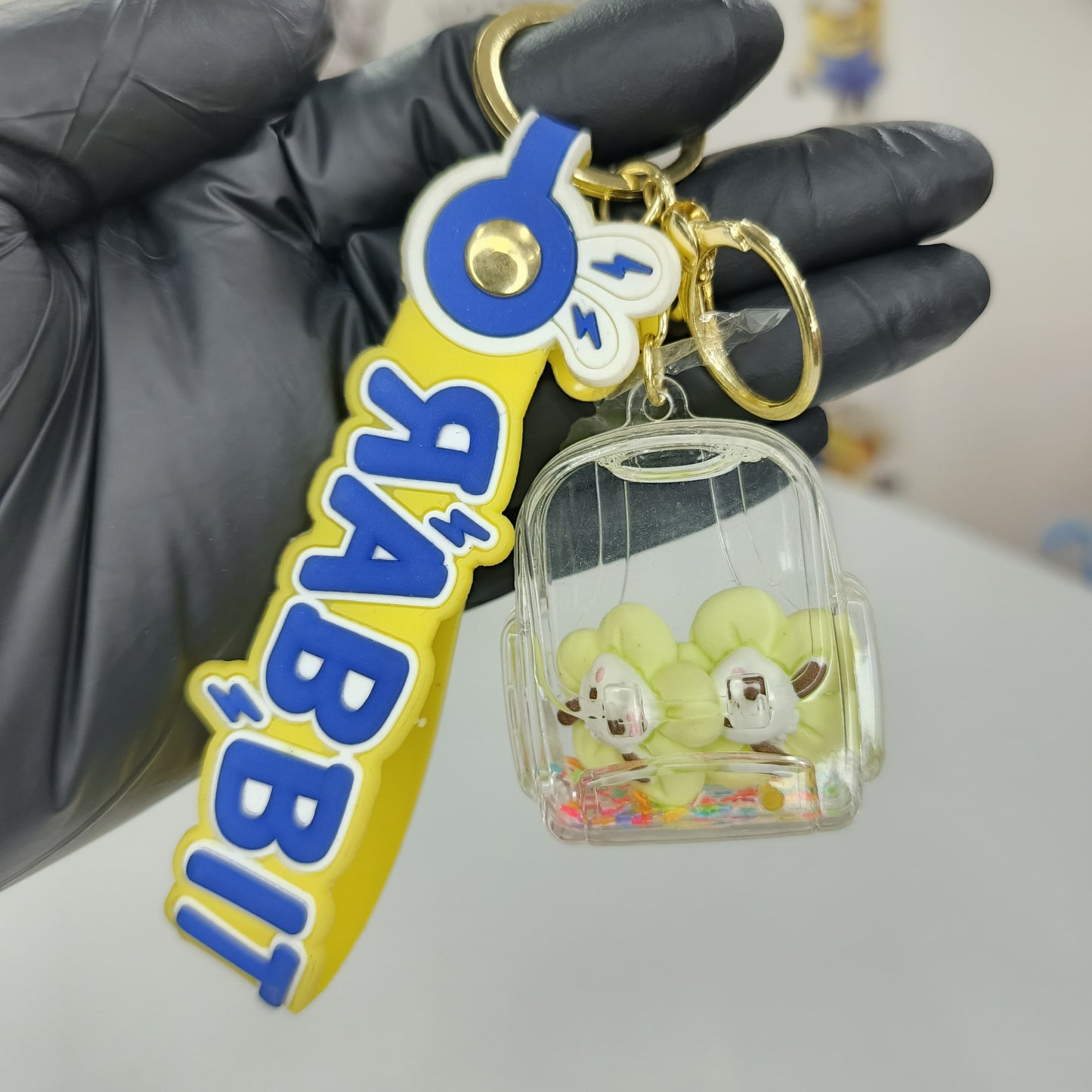 Mini Bag shape Glitter Keychain