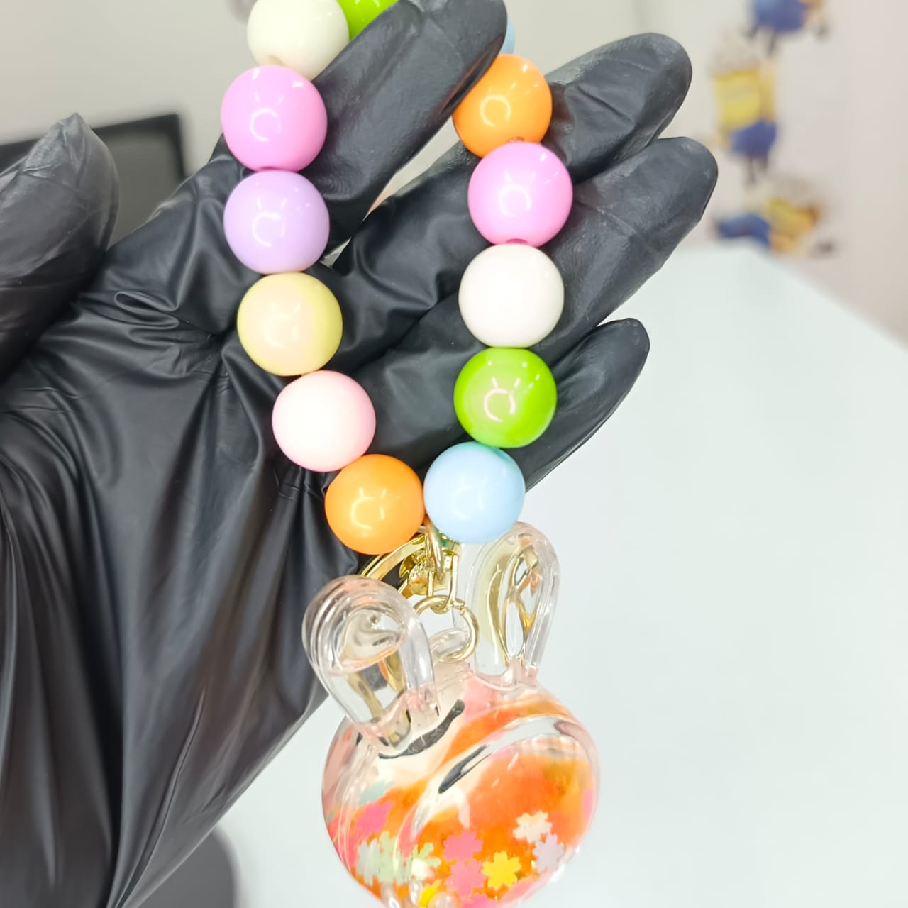 Panda Bunny Charm Keychain