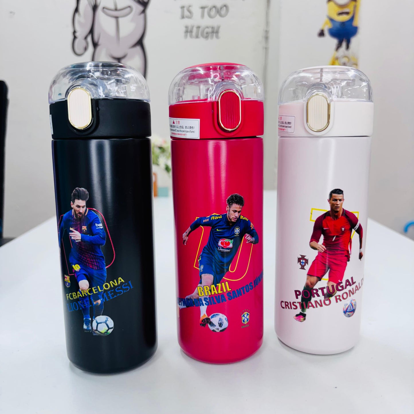 Football Stainless Steel Water Bottle