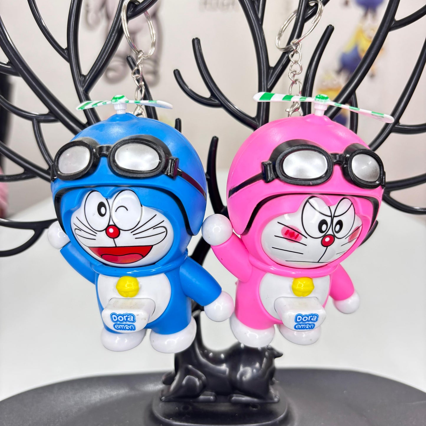 Doraemon Googles Face Changing Keychain