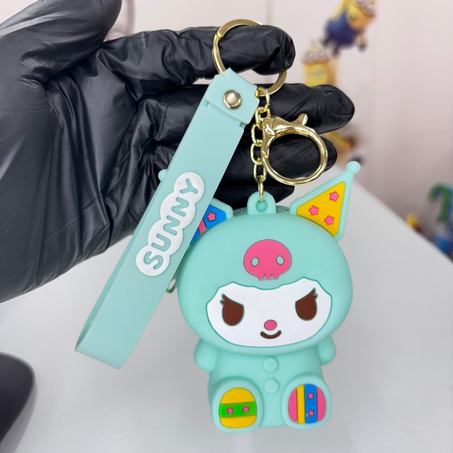 Kuromi Silicone Pouch keychain