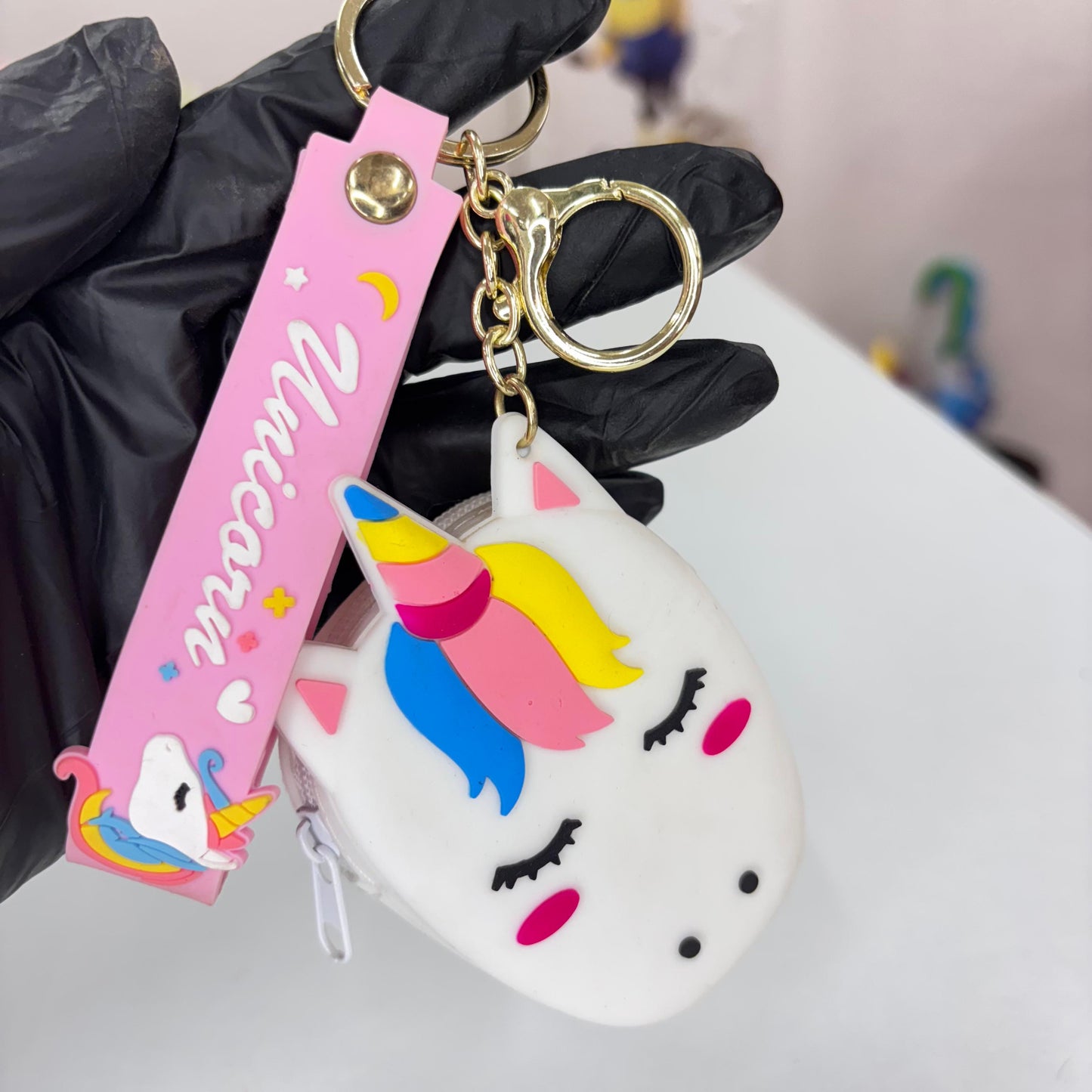 Unicorn Pouch Keychain