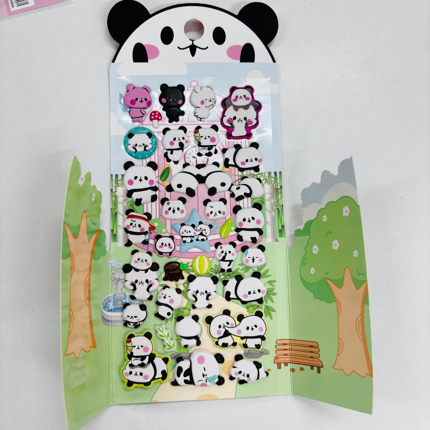 Panda Puffy Stickers