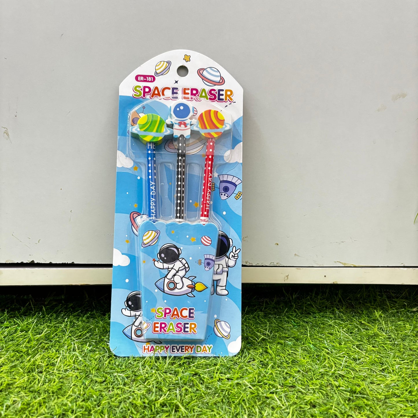 Space Eraser Pencil Set