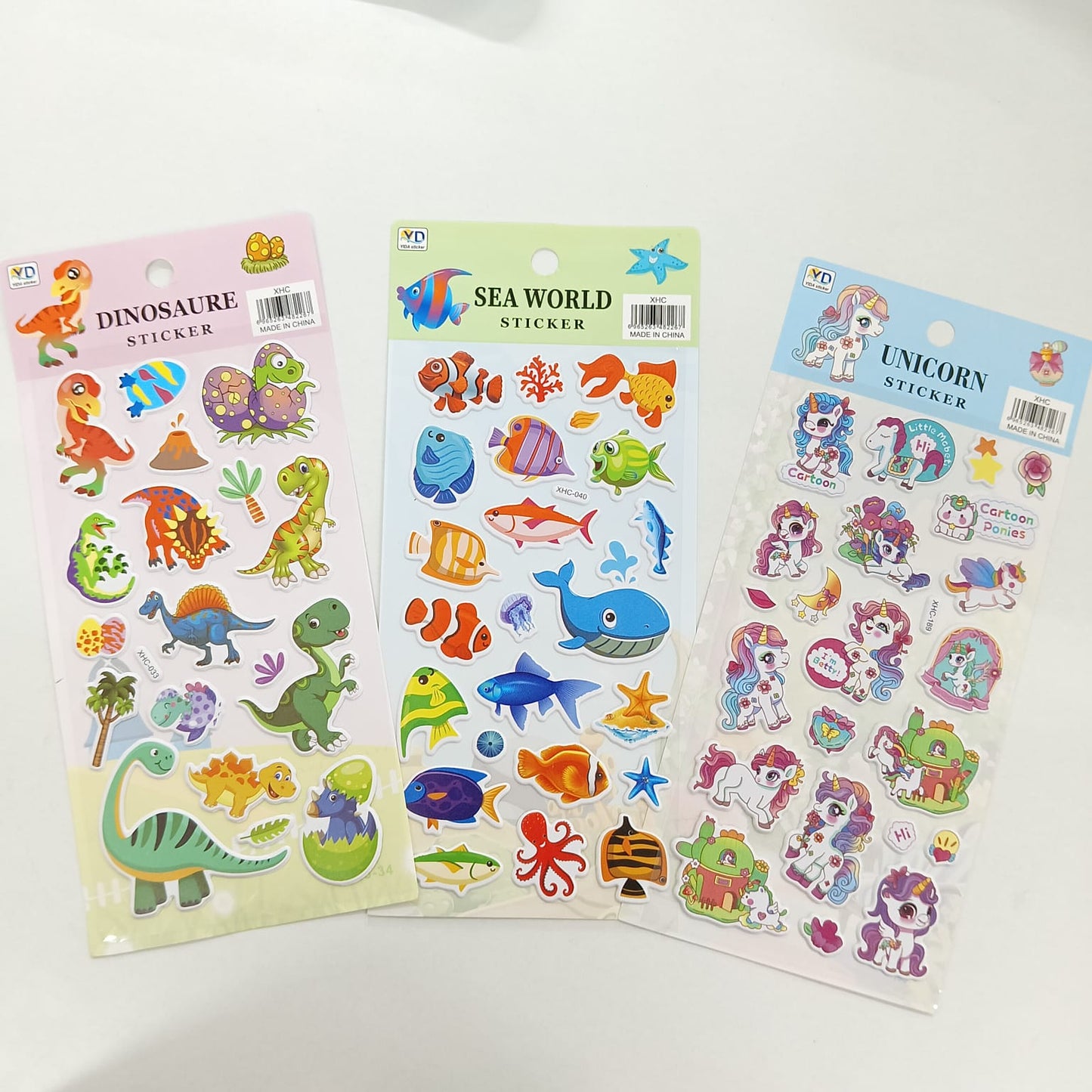 Dinosaur, Sea World, Unicorn Stickers
