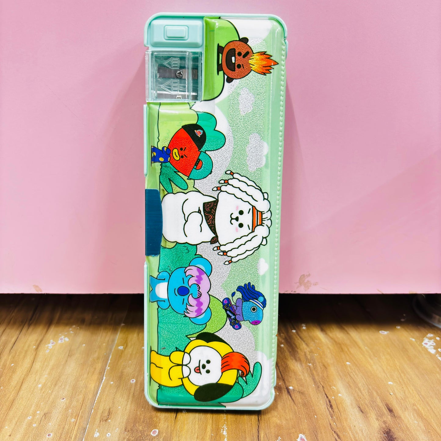 BT21-themed magnetic pencil box