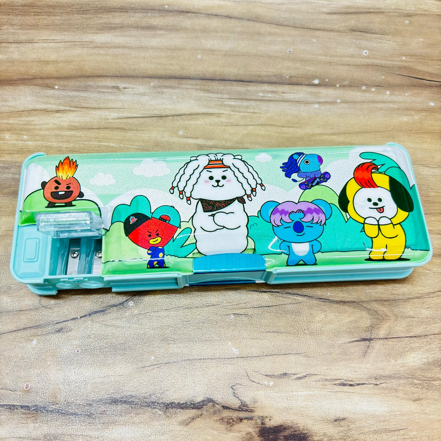 BT21-themed magnetic pencil box