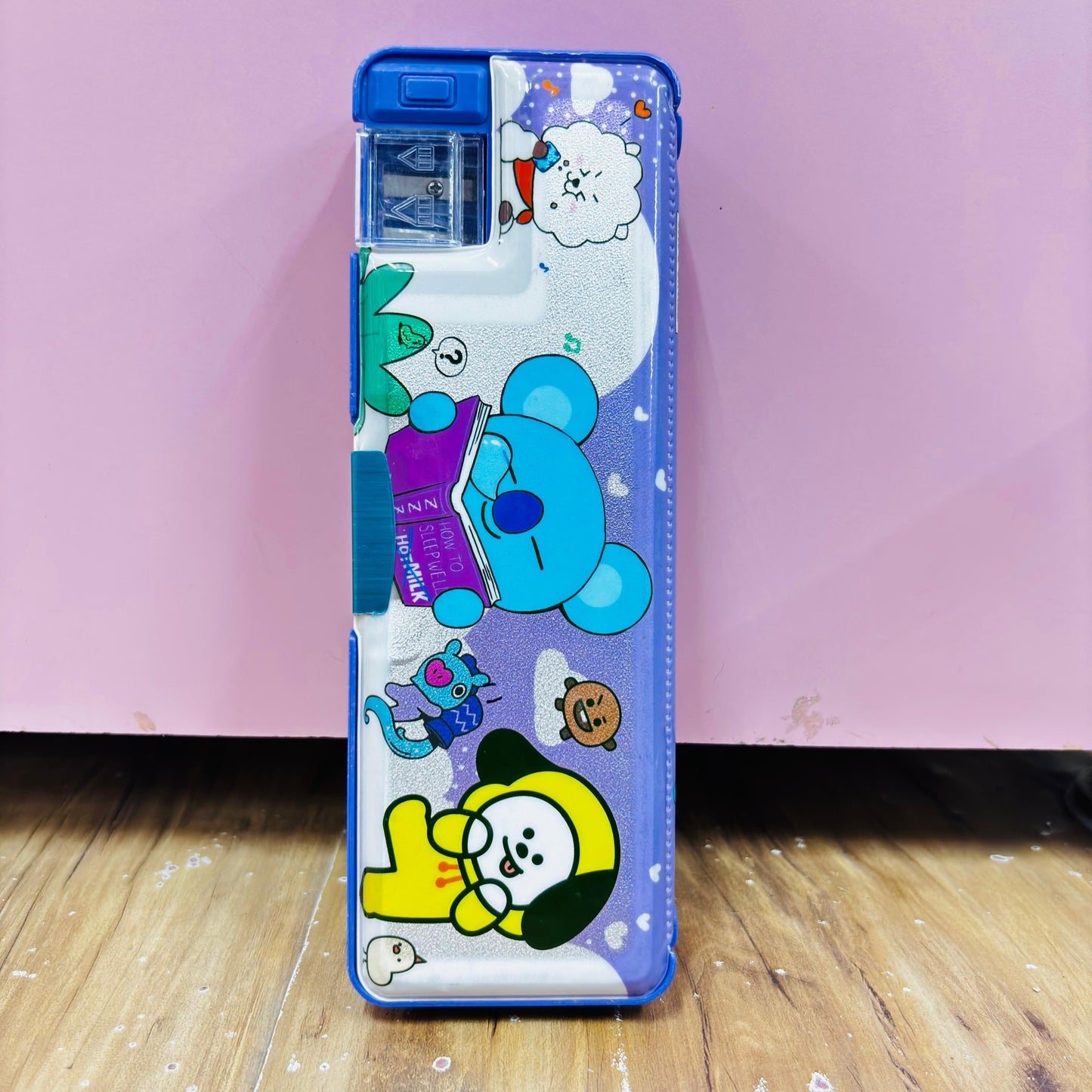 BT21-themed magnetic pencil box