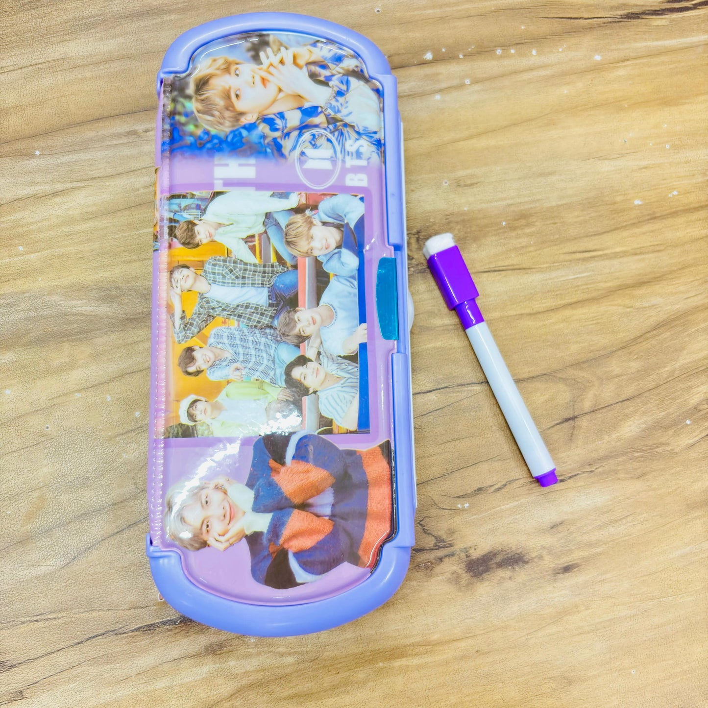 BTS-themed magnetic pencil box