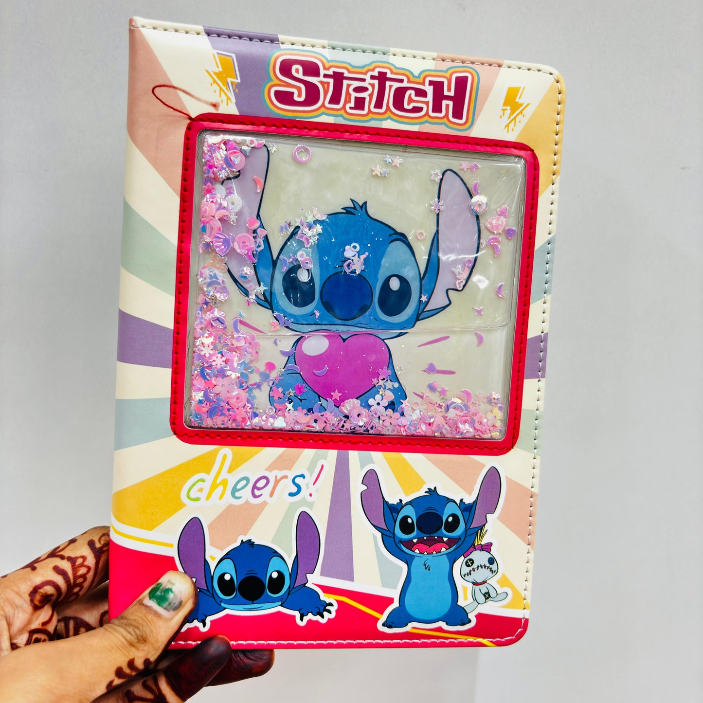 Stitch And Capybara Glitter A5 Water Diary