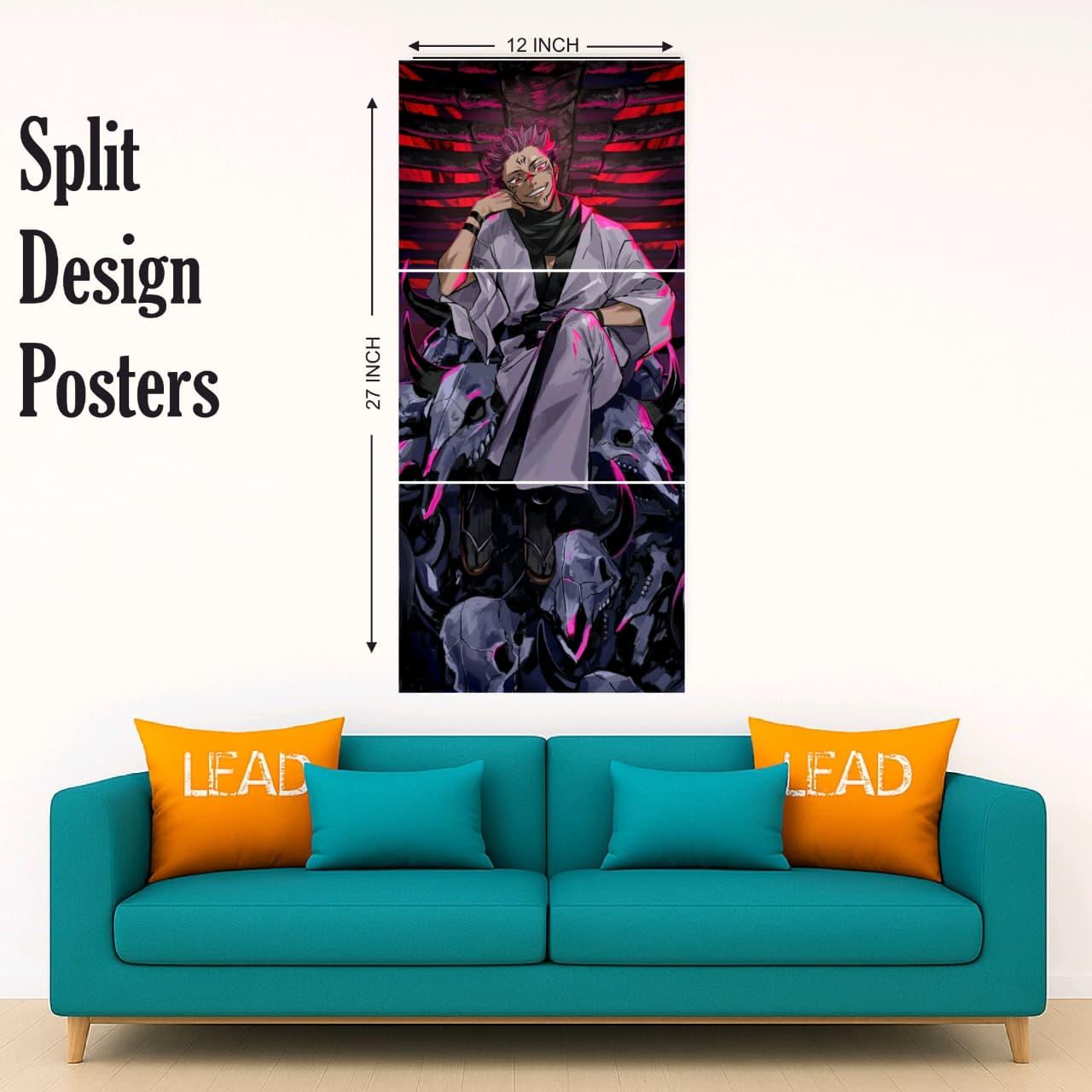 Jujutsu design trendy split poster
