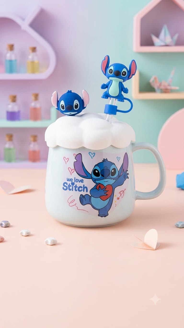 Stitch Cloud Mug Set ☁️💙