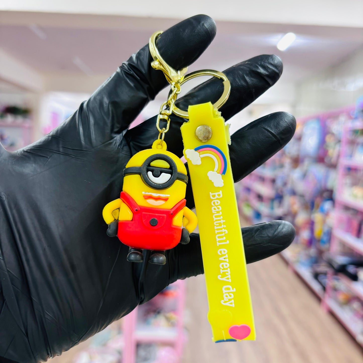 Minion 3D Rubber Keychain
