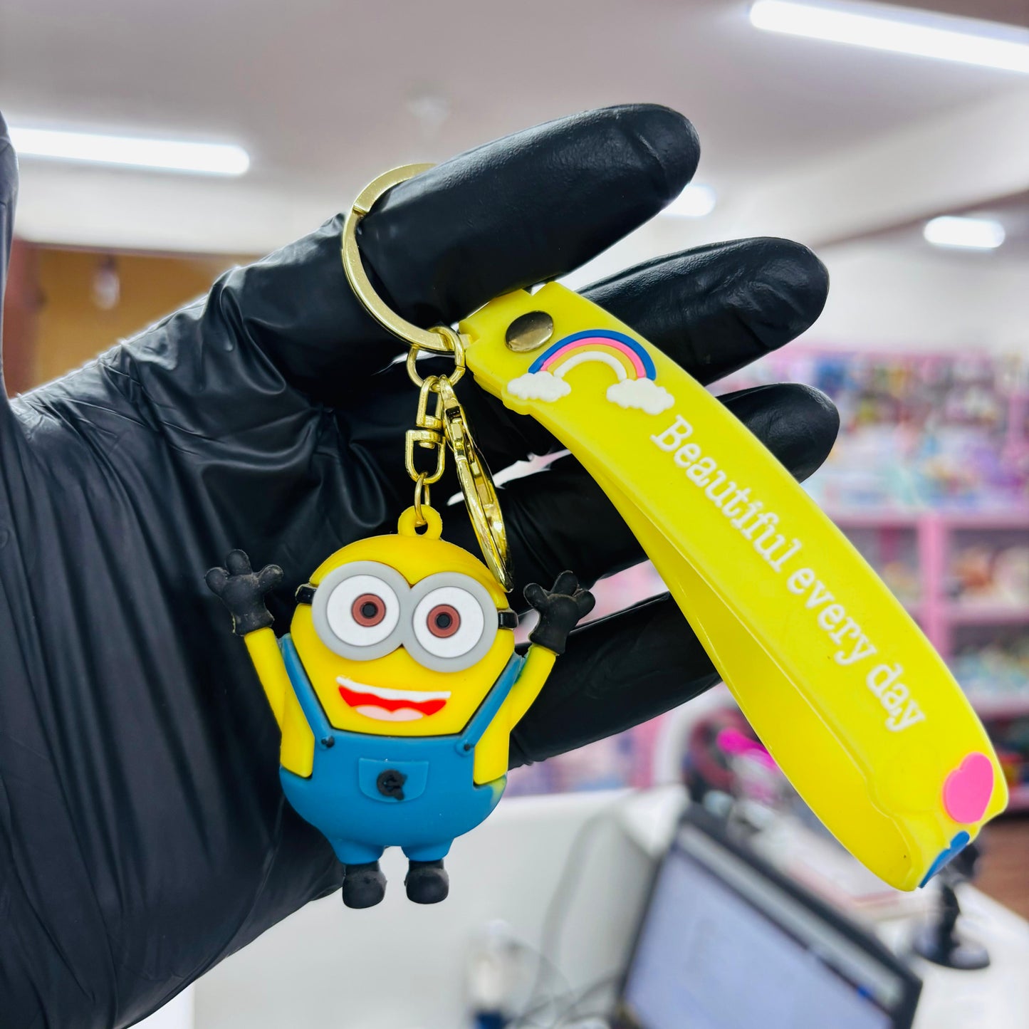 Minion 3D Rubber Keychain
