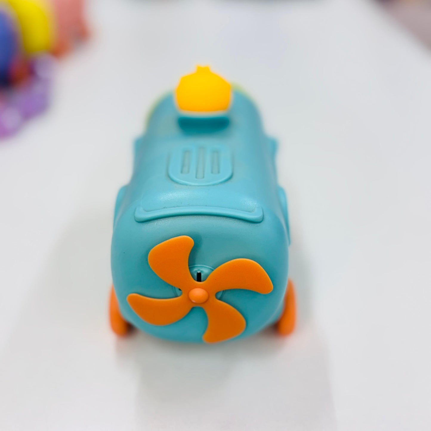 Water Bottle with Wheels and Duck Design