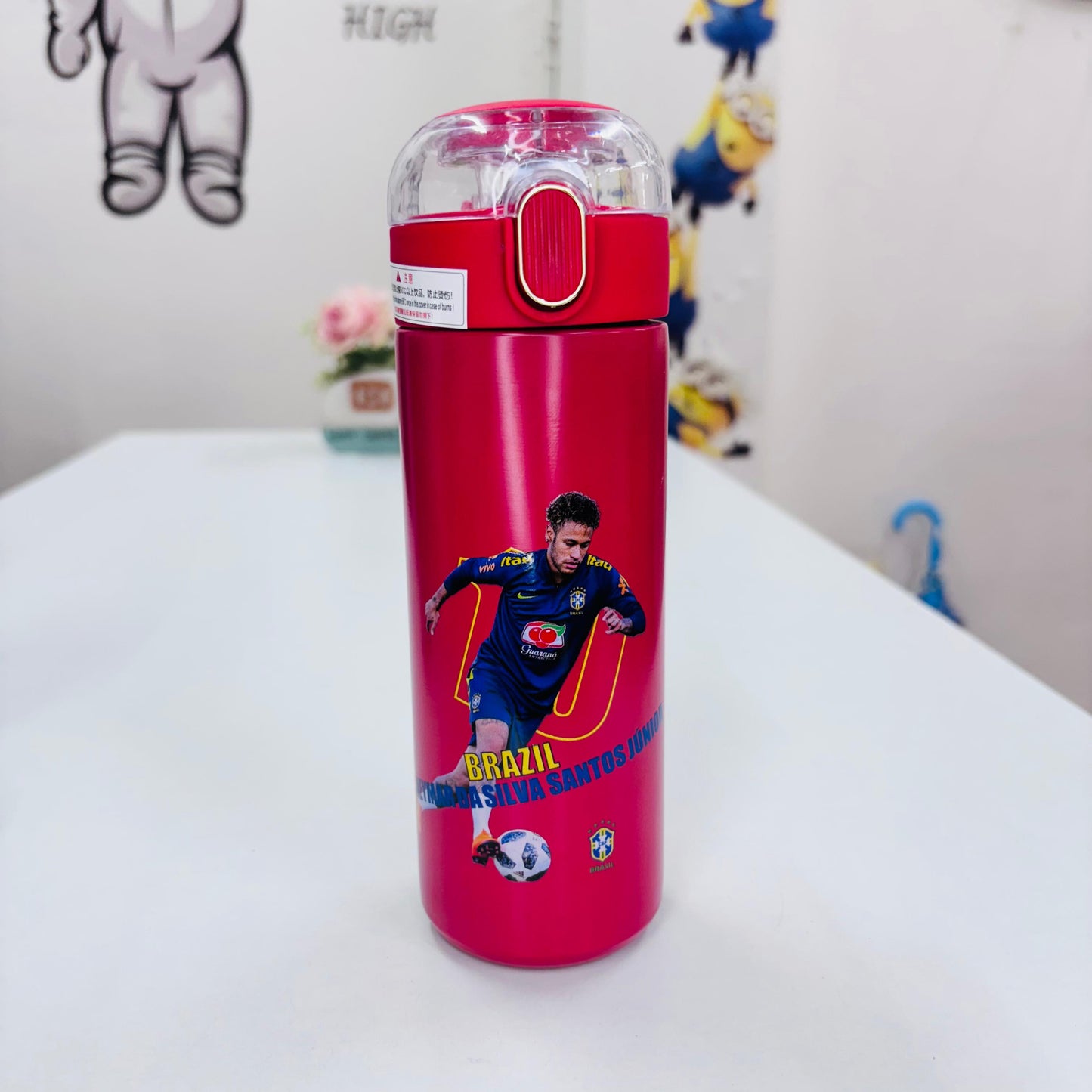Football Stainless Steel Water Bottle