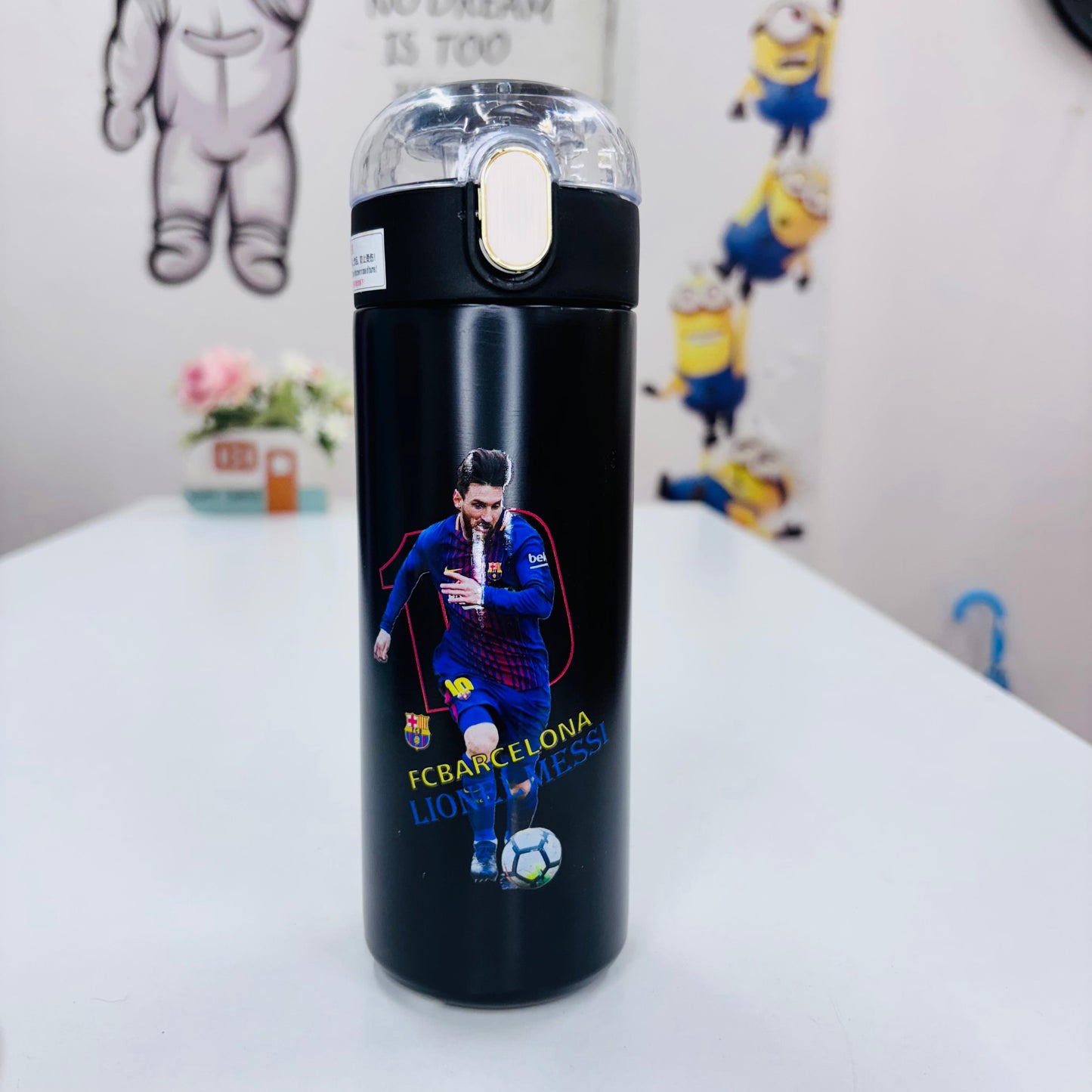 Football Stainless Steel Water Bottle