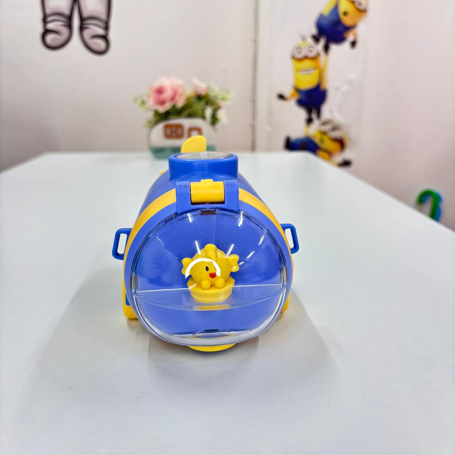 Submarine-Shaped Water Bottle with Built-In Compass