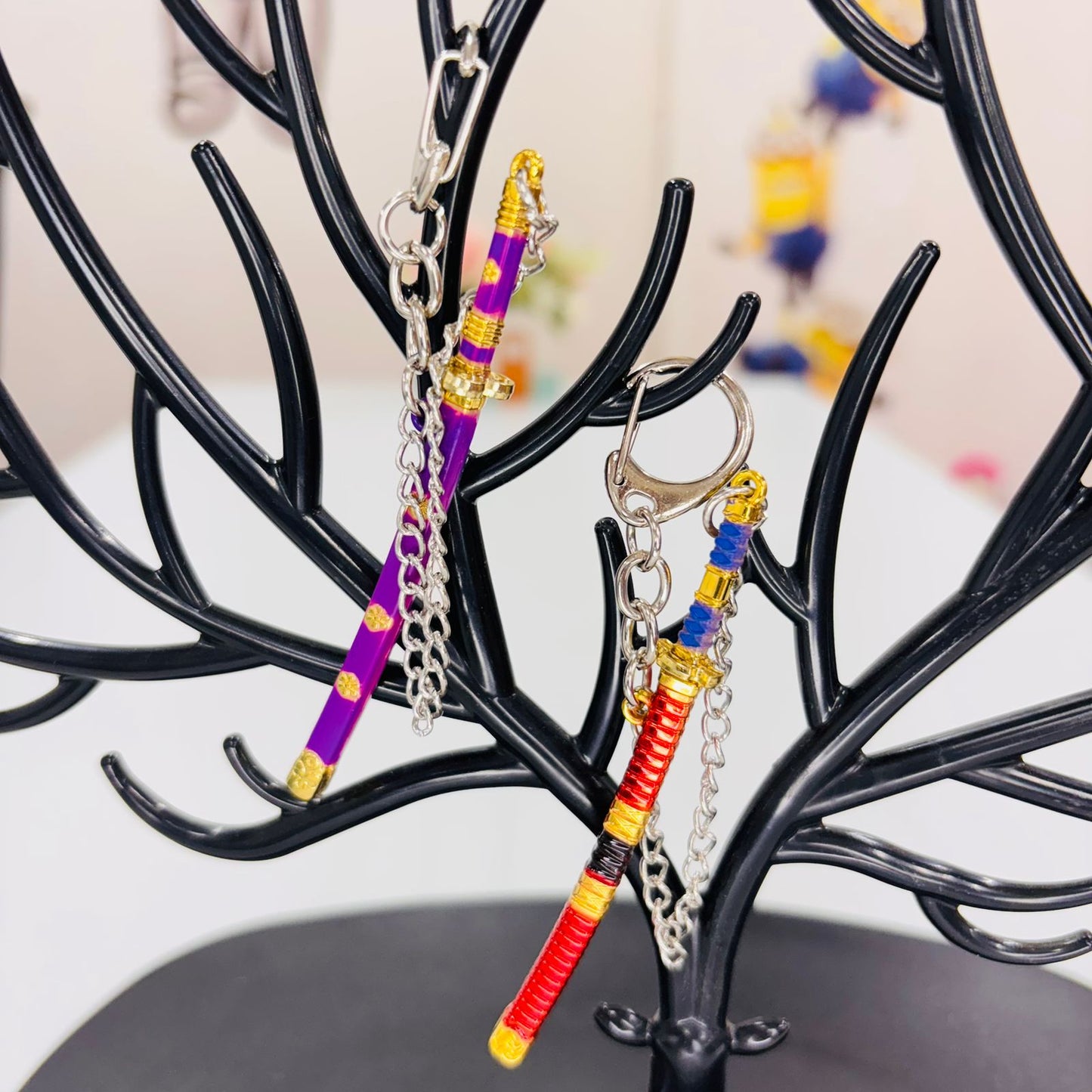 Mini Katana Metal Keyrings