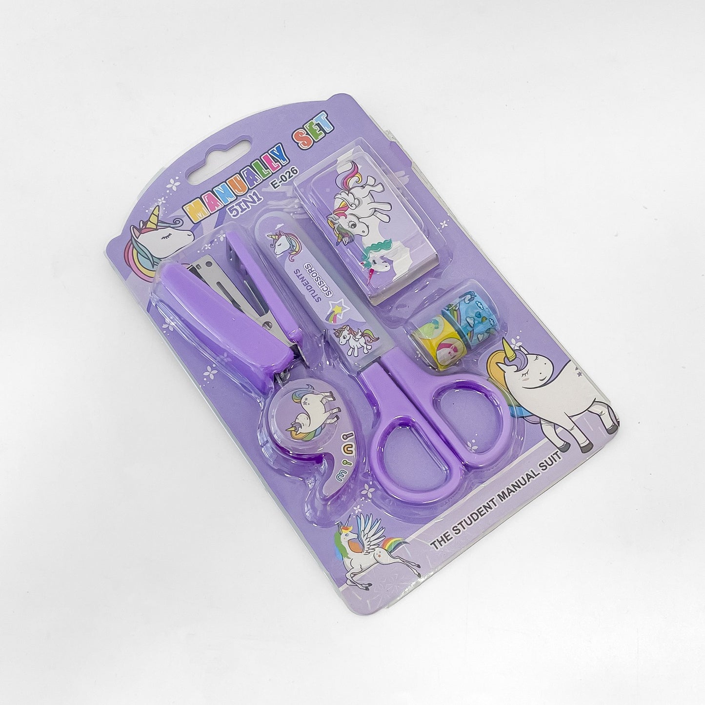 Cute Cartoon 5-in-1 Stationery Set