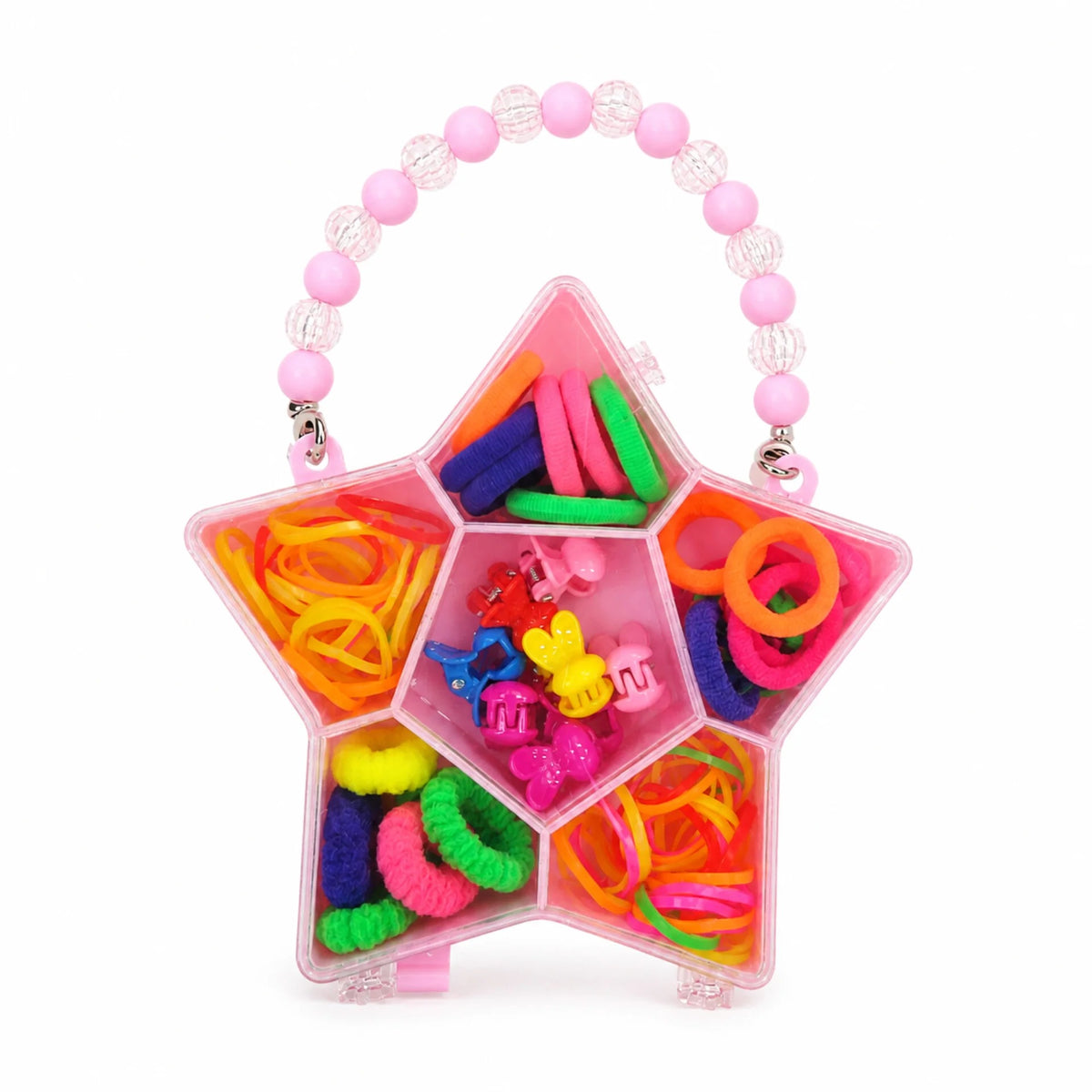 Kids Star Handbag Hair Ties & Clips Kit