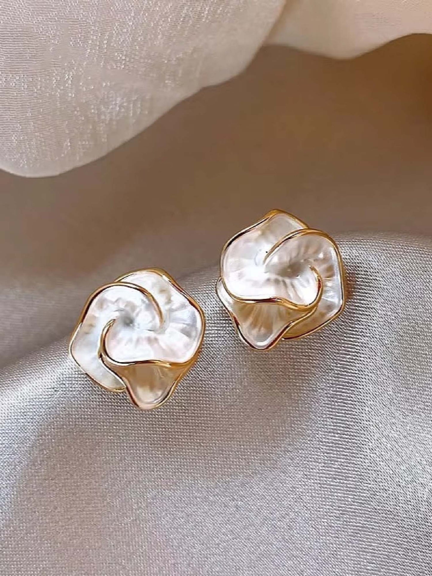 Ruby Bloom Floral Stud Earrings