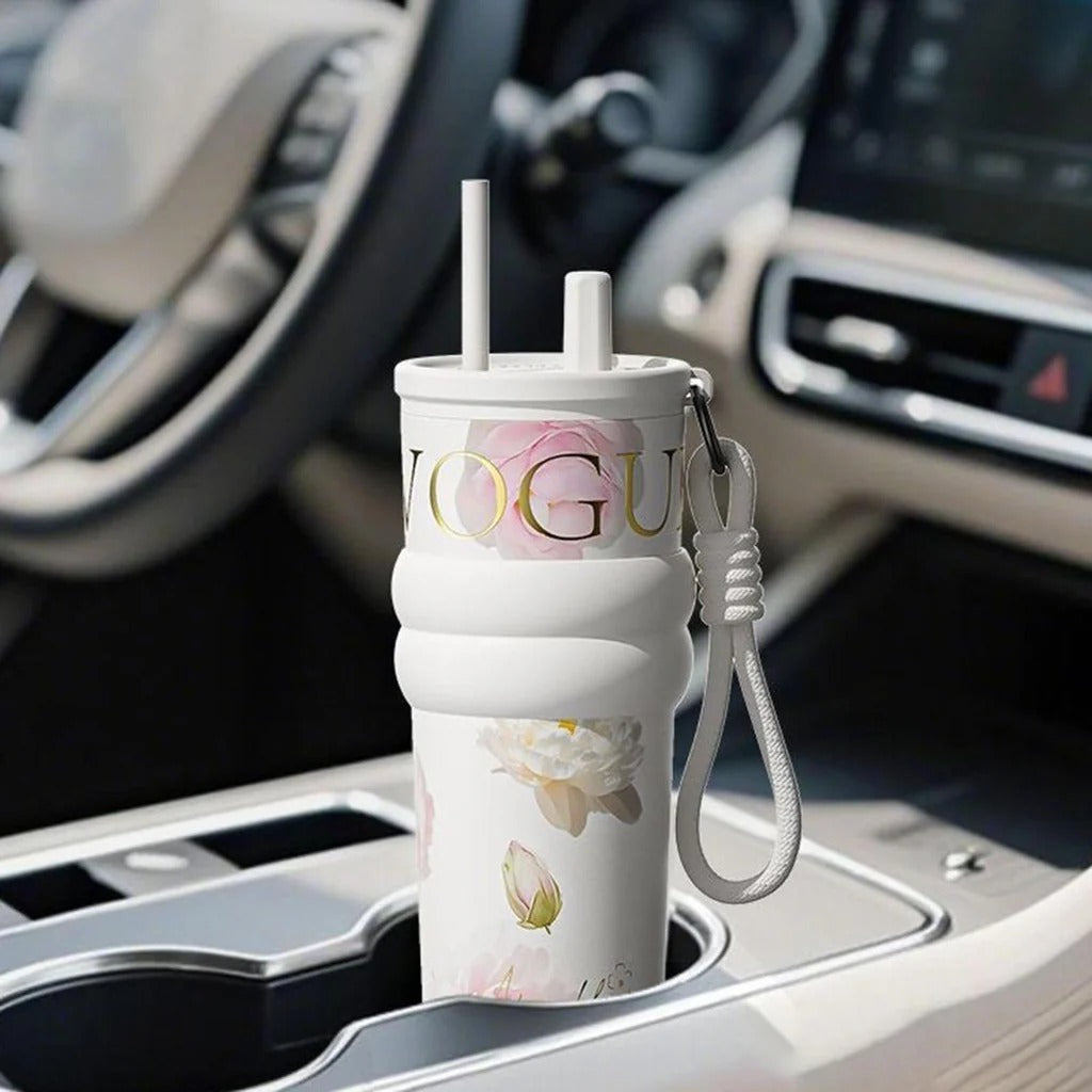 Insulated Floral Travel Tumbler