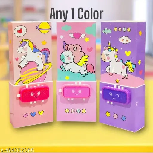 Unicorn Number Lock Pencil Box with Mirror/ Pen stand