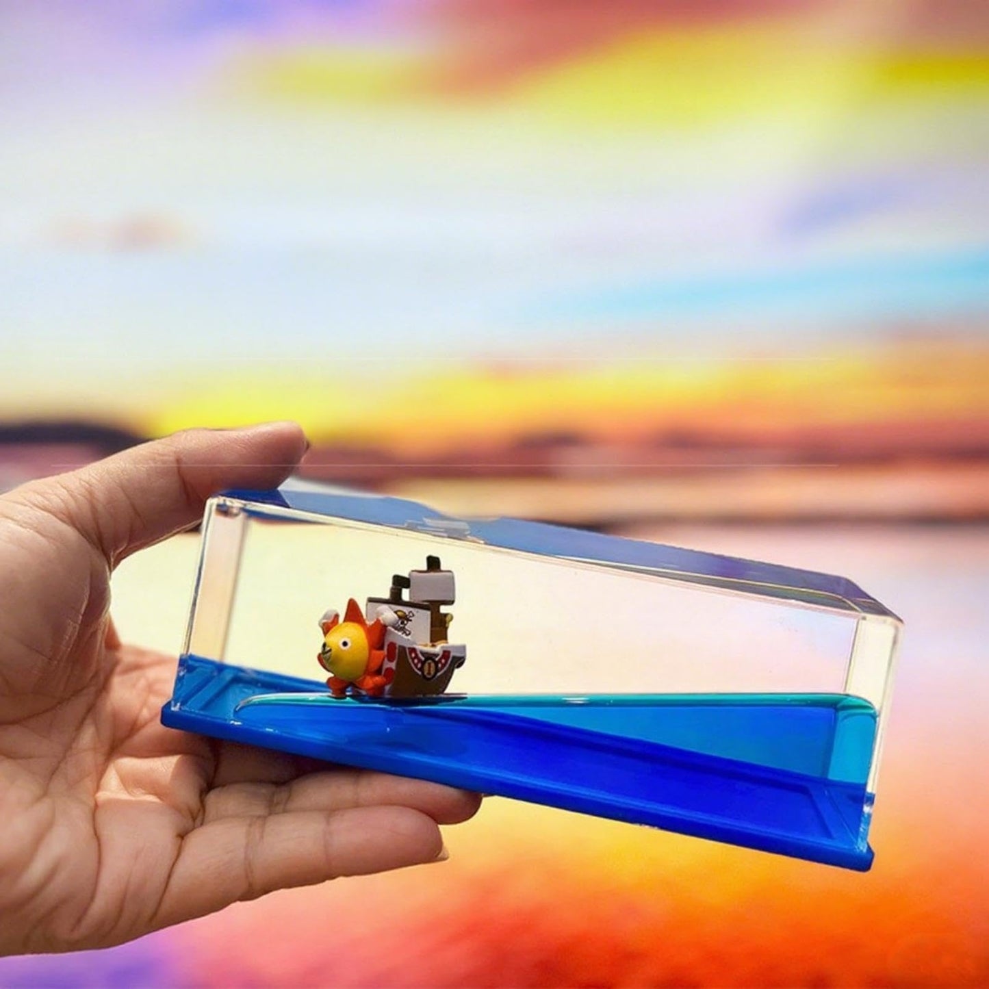Luffy Ship Water Showpeice Paper Weight Large