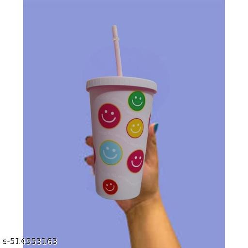 Plastic Mix printed Straw Cup
