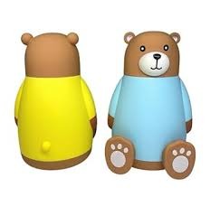 Cute Bear Water Bottles in Colorful Outfits