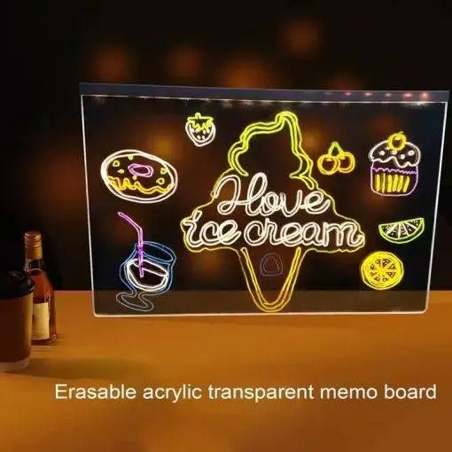 Acrylic Dry Erase Board with Light DIY Drawing Board