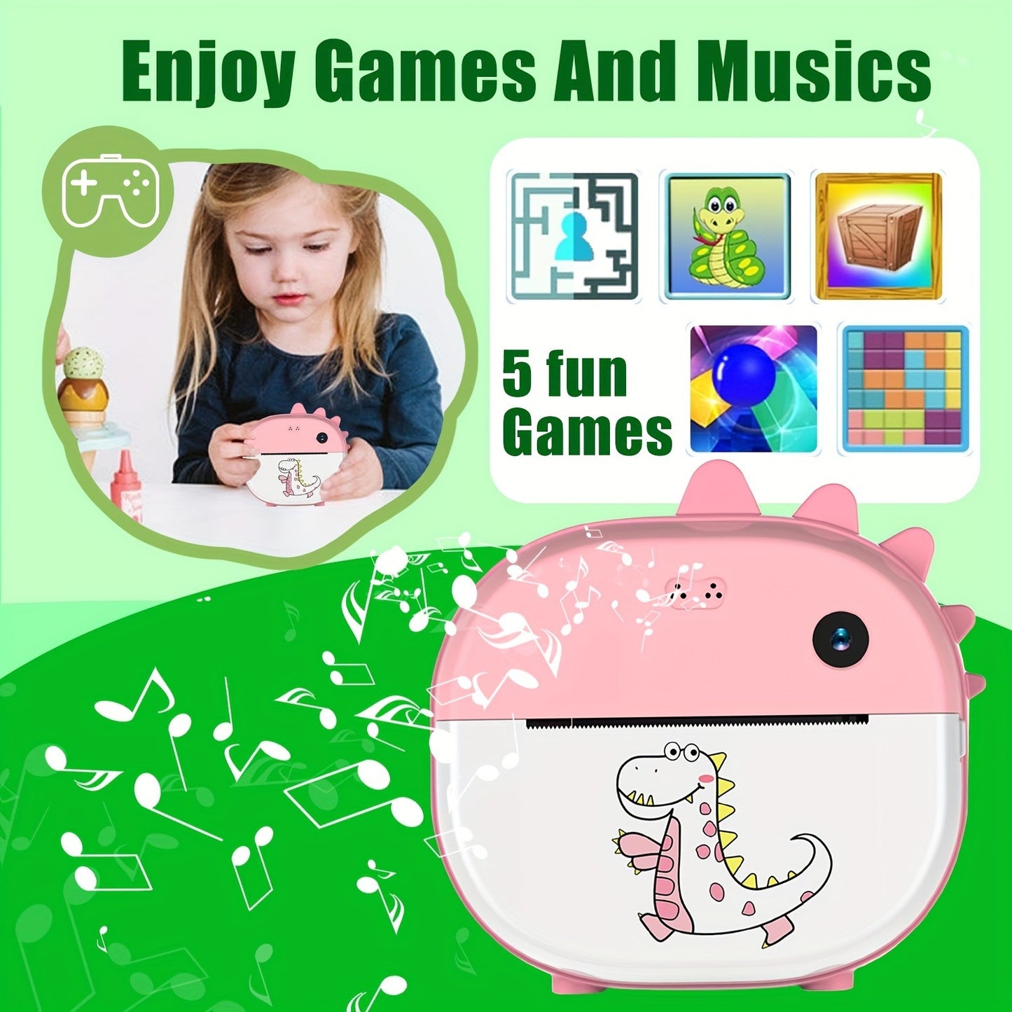 Mini Digital Instant Print Camera for Kids