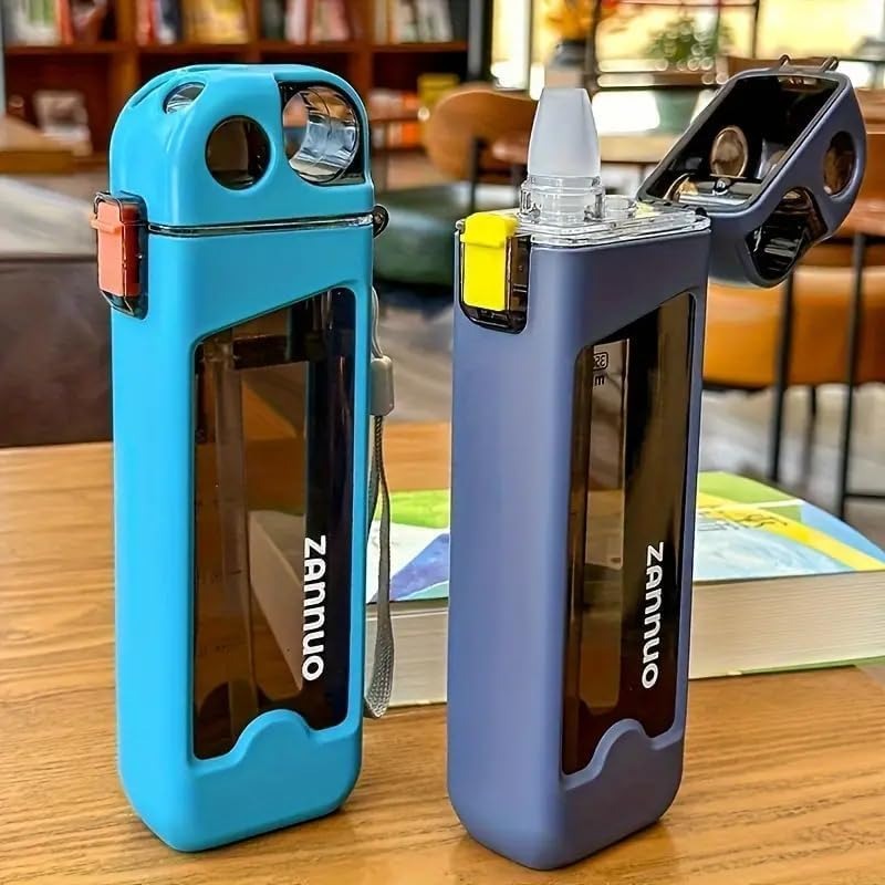 Zannuo Plastic Water bottle with Straw