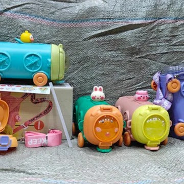 Water Bottle with Wheels and Duck Design