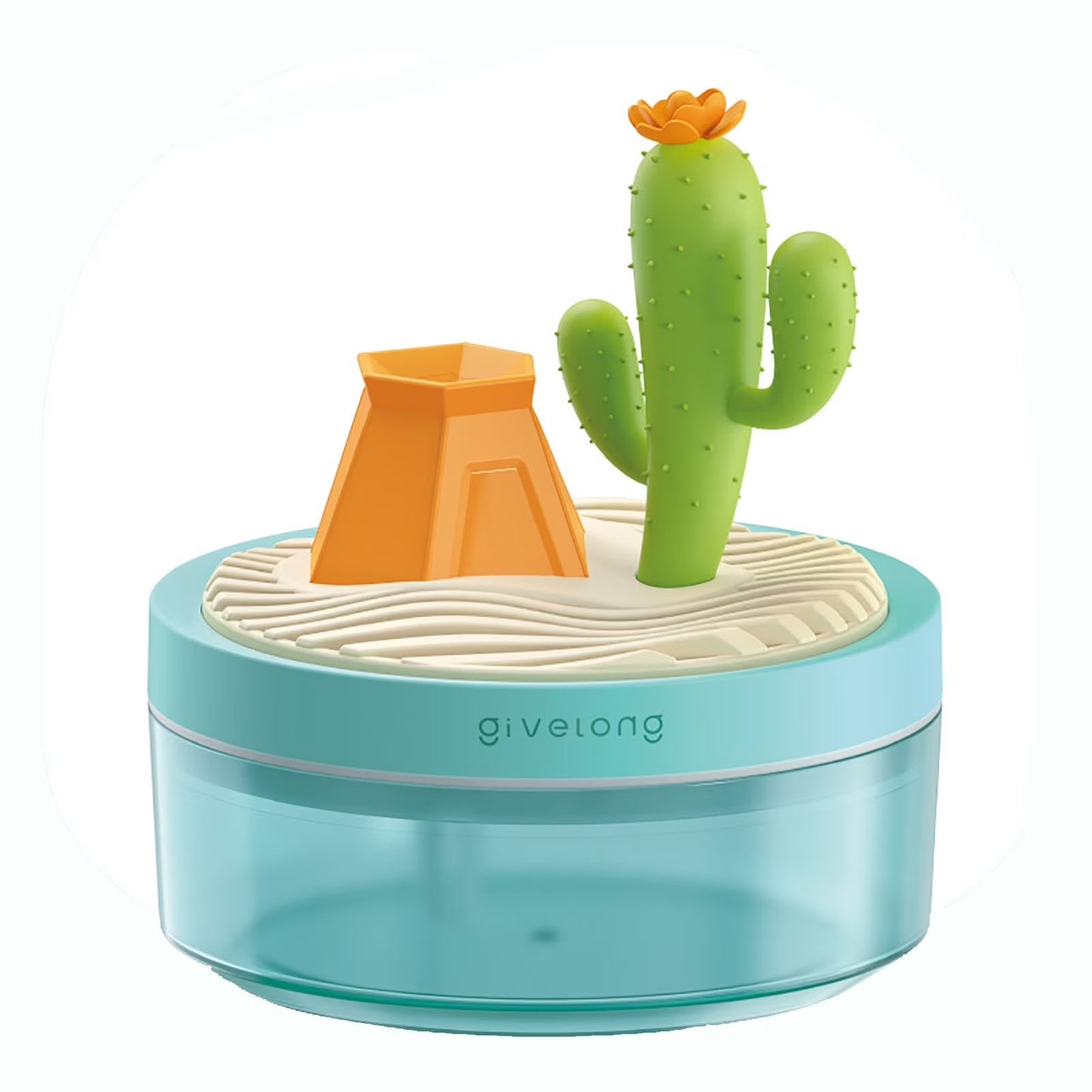 Cute Cactus Mini USB Humidifier with Ambient Light